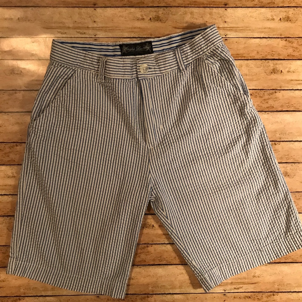 Boys seersucker shorts EUC size 14